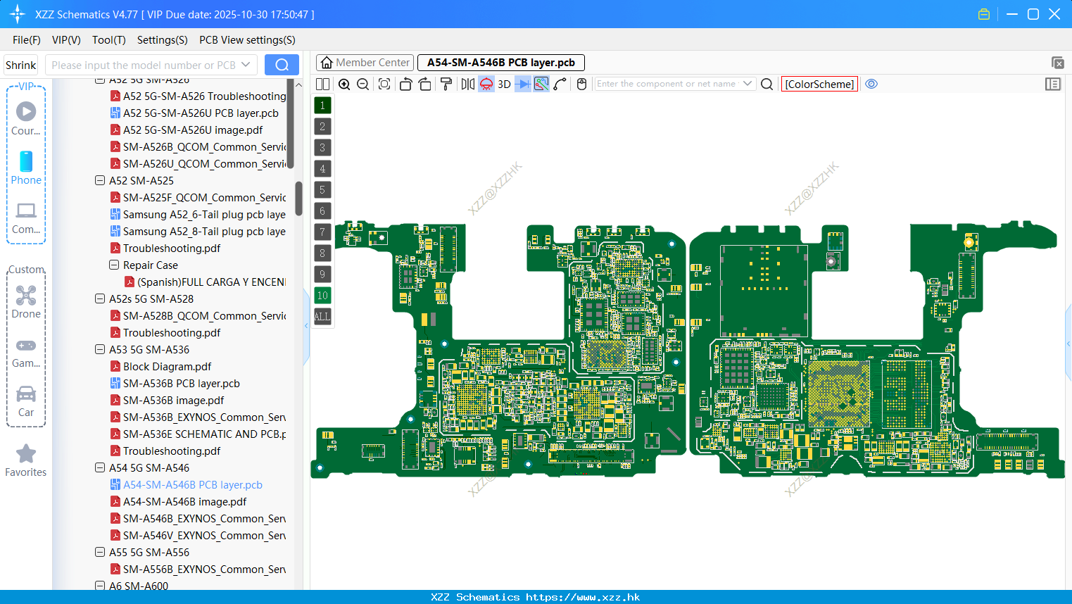 Samsung A54-SM-A546B PCB Layer
